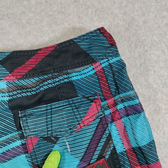 O'Neill Hybrid Board Shorts Mens 32 Blue Plaid 10.5in Inseam Beach Swim Surfing - Picture 11 of 14